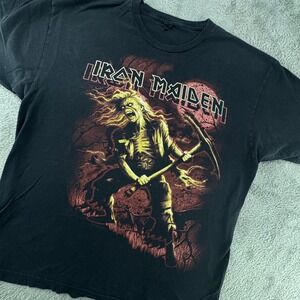 Iron Maiden Band T Shirt Men's Black Graphic Tee Eddie Y2K Metal Punk Core‎